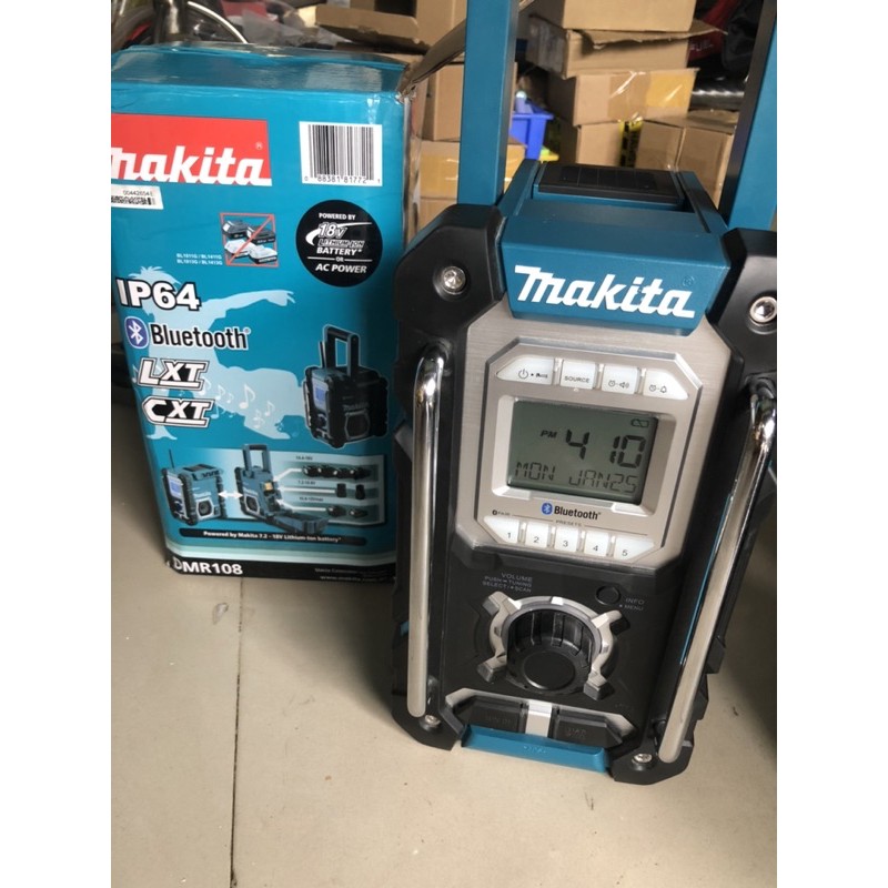 RADIO CÔNG TRƯỜNG DÙNG PIN VÀ ĐIỆN (18V//12V MAX/AC) MAKITA DMR108 -  HÀNG CHÍNH HÃNG