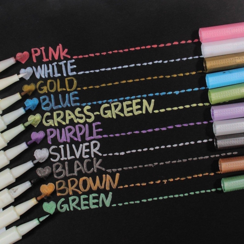 Mua 10-pack Assorted Metallic Paint Marker Markers Set of 10 Colors Pens Pen - intl