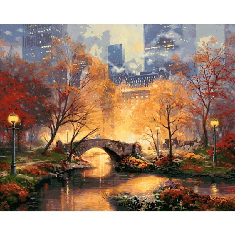 Mua 16X20'' DIY Paint By Number Kit Digital Oil Painting Canvas Beauty City Park New