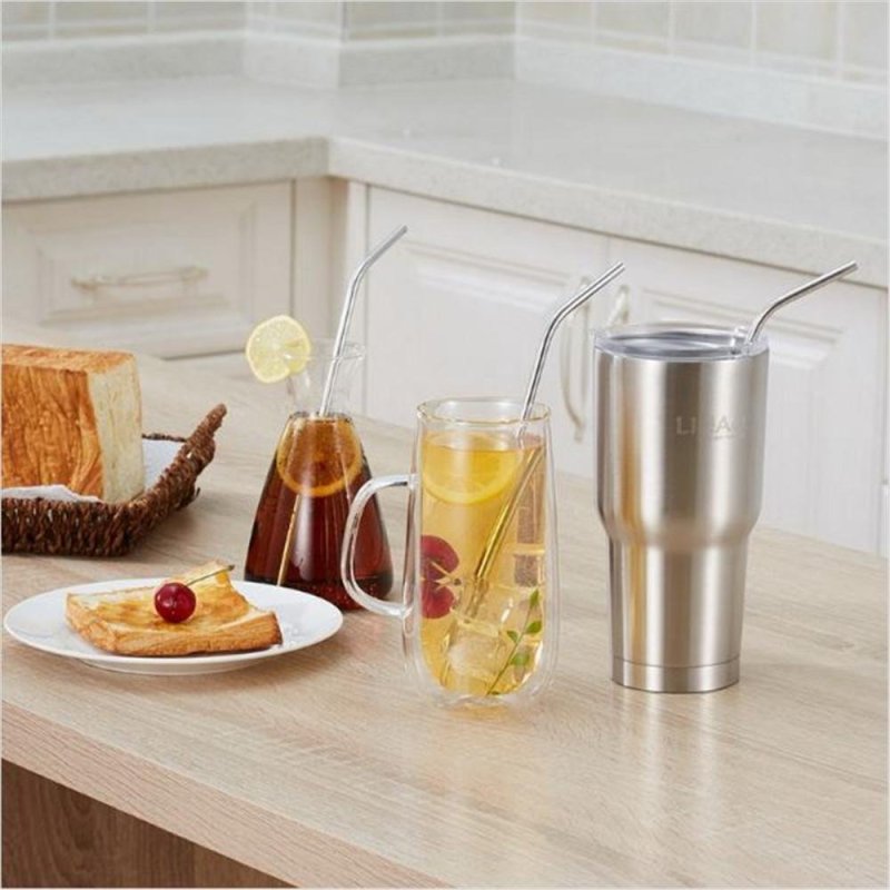 1Pc 6 MM Stainless Steel Metal Drinking Straw Reusable Straws For
30 OZ Rambler Tumbler Rtic Cups - intl