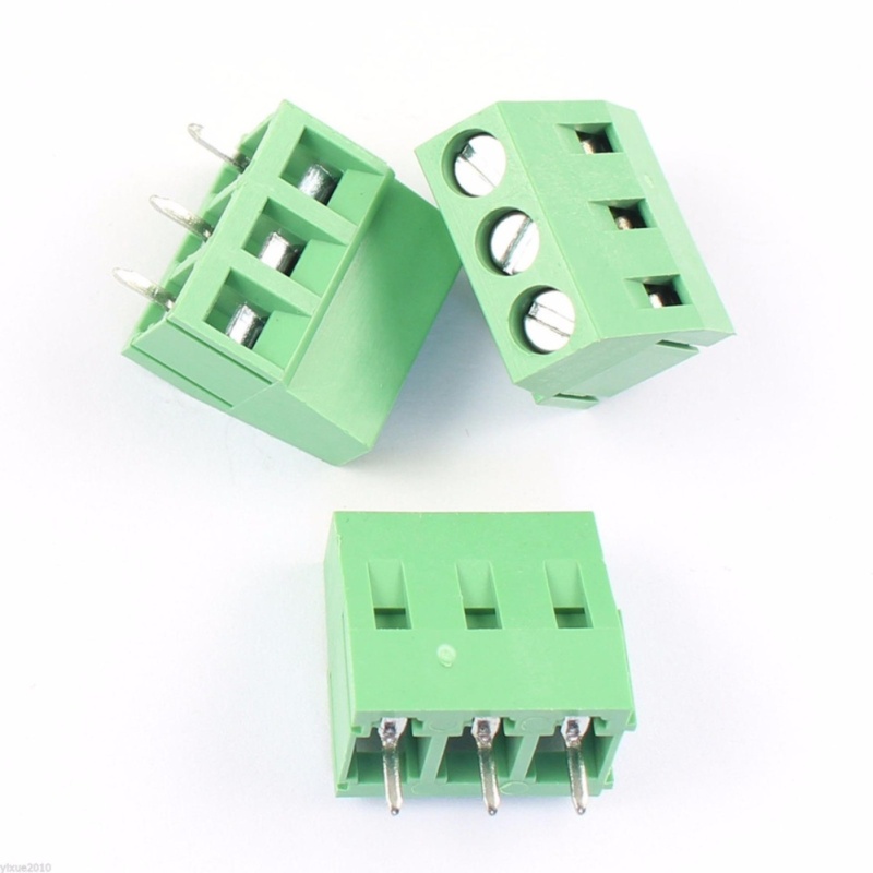 Bảng giá Mua 20 Pcs KF126 3 Pin 5mm Pitch PCB Mount Screw Terminal Block AC 250V 8A - intl