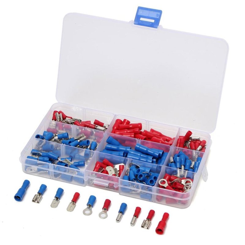 Bảng giá 200pcs Assorted Insulated Electrical Wire Terminals Crimp Connector Spade Set - intl