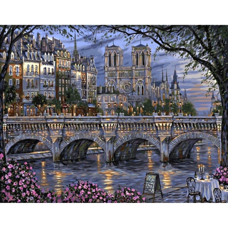 Mua 20"*16" DIY Paint By Numbers Kit Digital Oil Painting Canvas Art City Scenery - intl
