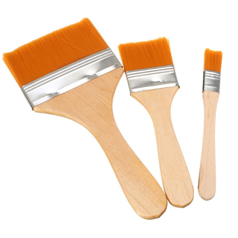 Mua 3 Pcs Wooden Handle Nylon Hair Large Area Brushing Art Paint Oil Painting Brush Basecoating Brushes Tool Set - intl