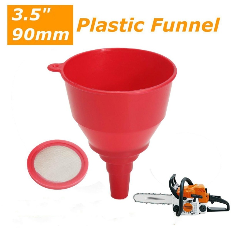 3.5 90mm Plastic Funnel For Chainsaw Lawnmower Brushcutter Use -
intl
