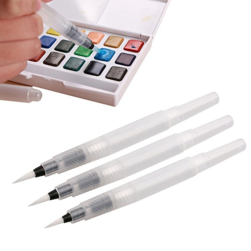 Mua 3PCS Ink Pen Water Brush Watercolor Calligraphy Drawing Painting Art Tools White - intl
