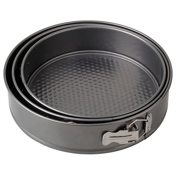 Hình ảnh 3pcs Nonstick Iron Cake Pan Baking Tray Springform Pan (Grey)