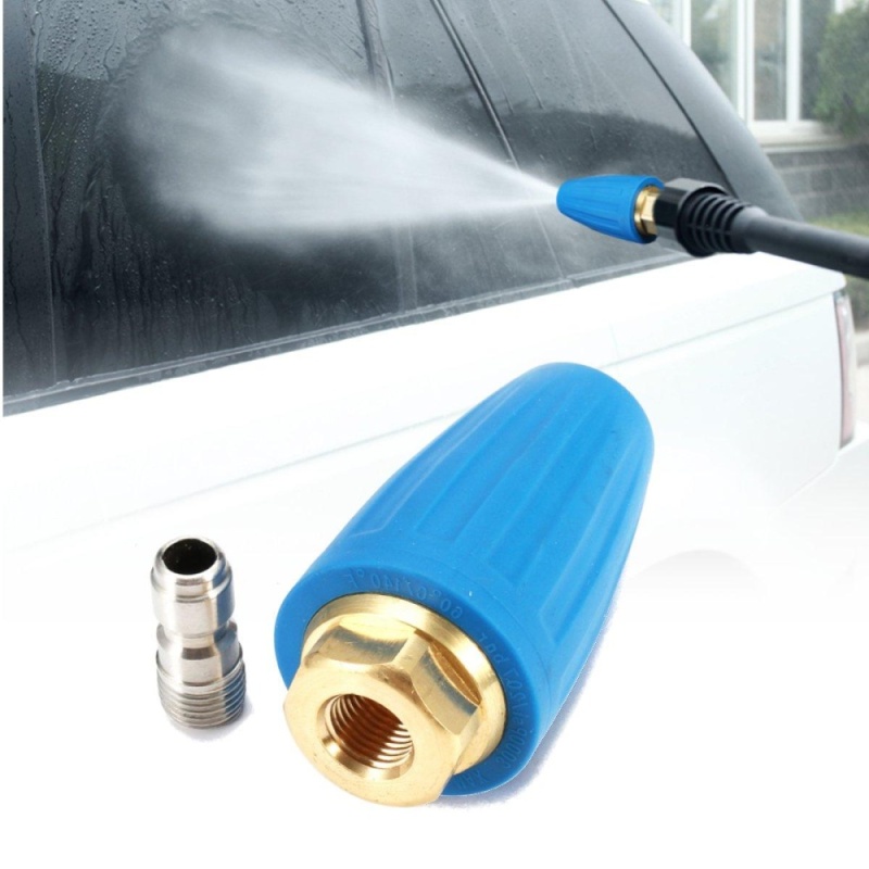 4000PSI/276BAR Pressure Washer Blue Rotating Turbo Nozzle With 1/4 Quick Plug - intl