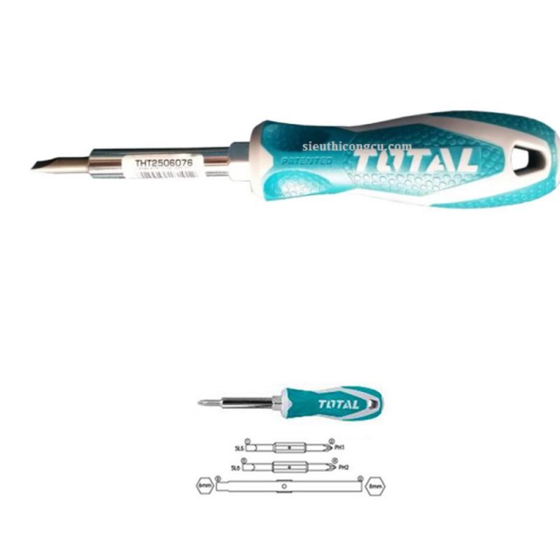 6 ĐẦU BỘ TUỐC NƠ VÍT (TÔ VÍT) Total - THT2506076