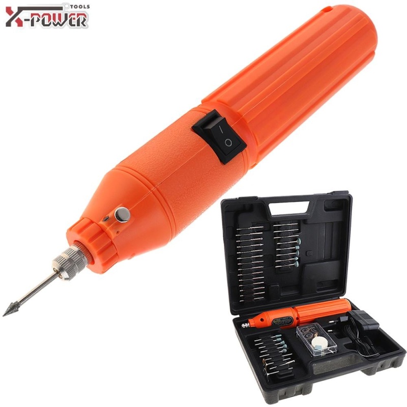 60pcs 12V DC Mini Rechargeable Electric Mill Grinder Polisher with Switch and Fixed Nut - intl