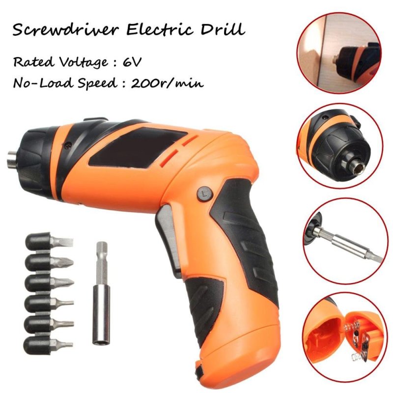 6V Battery Operated Cordless Wireless Mini Electric Screwdriver - intl
