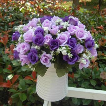 Aukey Artificial False Flowers Wedding Decor (Purple)  