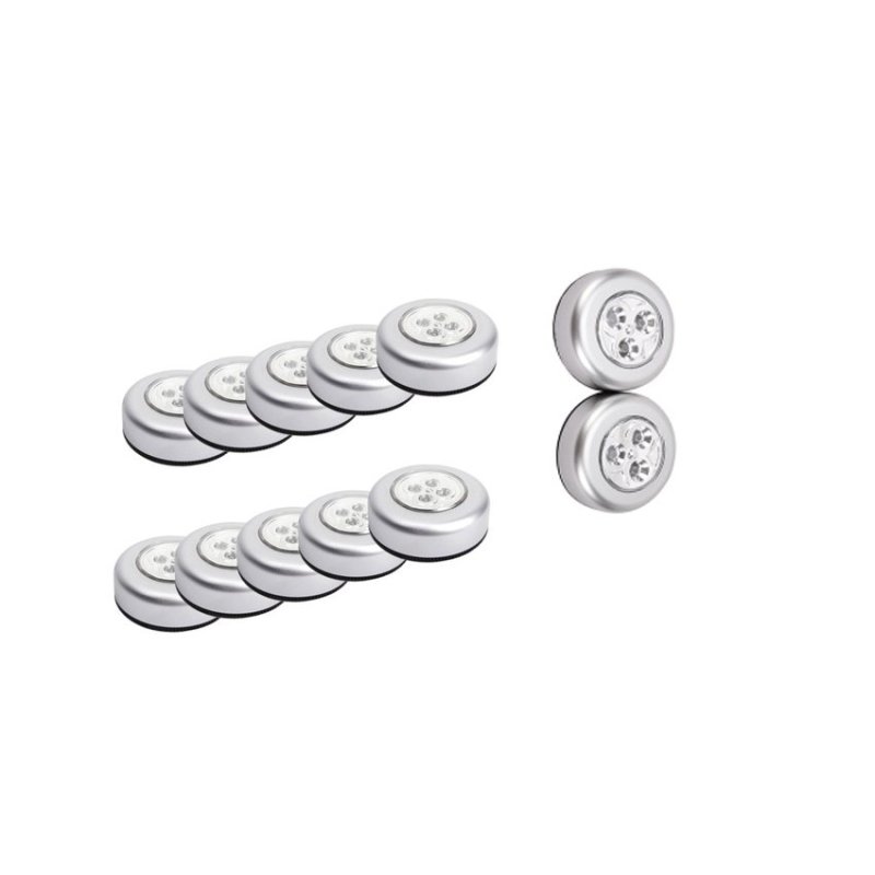 Bảng giá Mua Bộ 12 đèn led 4 bóng dán tường Huy Tuấn (Trắng)