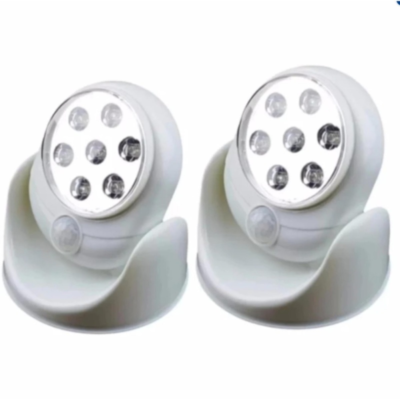 Bảng giá Mua Bộ 2 Đèn Led Cảm Ứng Chuyển Động, Báo Trộm Xoay 360 Độ + Tặng 8 Pin Tiểu