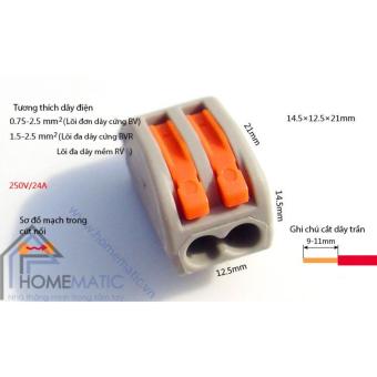 Bộ 20 Chiếc Cút Nối Dây điện KV774 - 2 Cổng April 2018 - 2 Bộ 20 chiếc cút nối dây điện KV774 - 2 cổng - 2