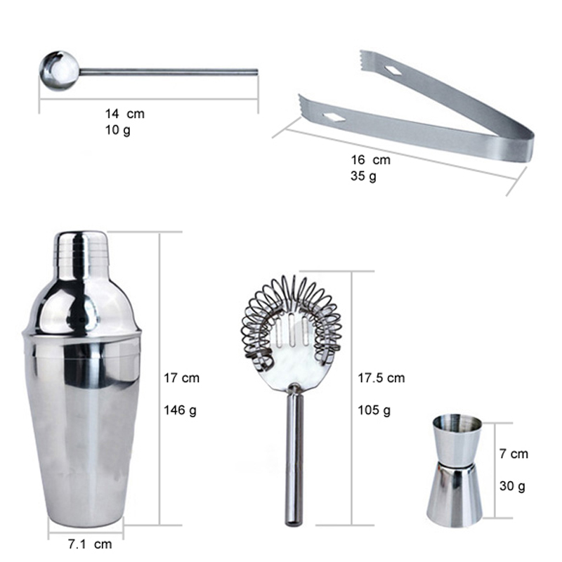 Hình ảnh Bộ 5 Sản Phẩm Pha Chế Cốc Tai - Quốc tế