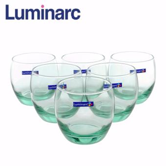 Bộ 6 ly thủy tinh thấp Luminarc Salto Ice Green 320ml J9662 (Xanh lá)  