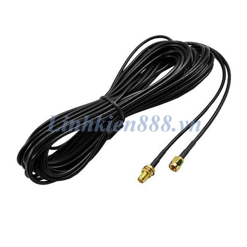Bảng giá Cáp nối dài anten đầu nối SMA một đầu đực một đầu cái cáp RG174 dài 10m