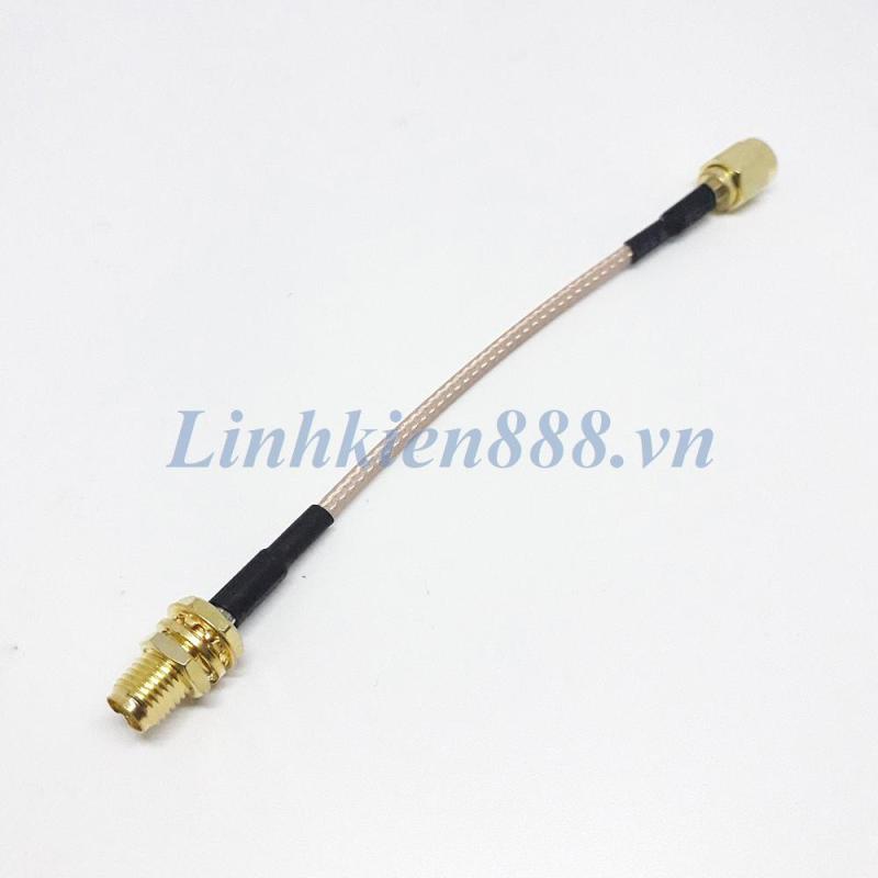 Bảng giá Cáp nối dài anten đầu nối SMA một đầu đực một đầu cái cáp RG316 dài 10cm