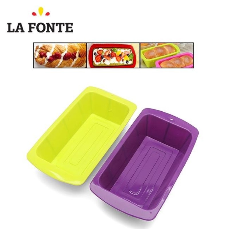 Giá bán Combo 2 Khuôn nướng bánh Silicone hình chữ nhật - La Fonte YY20790