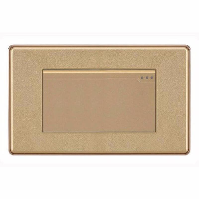 Bảng giá Công tắc đơn 2 chiều mặt hình chữ nhật cao cấp KLASS 118KV5-003
(gold vân hoa)