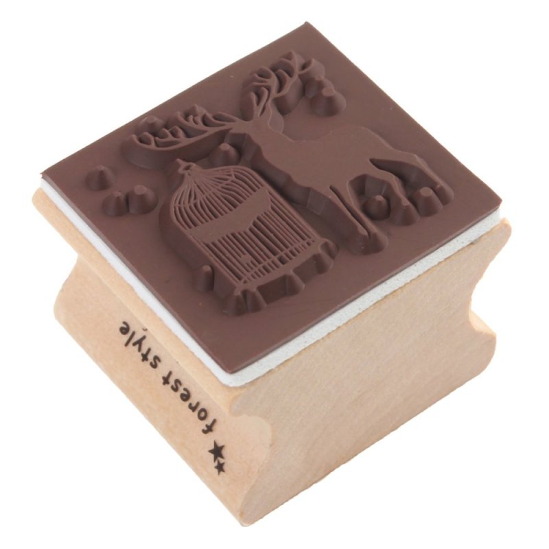 Bảng giá Mua Cute 6 Pattern Wooden Wood Rubber Stamp Stamper Seal Craft Diary Free Choice