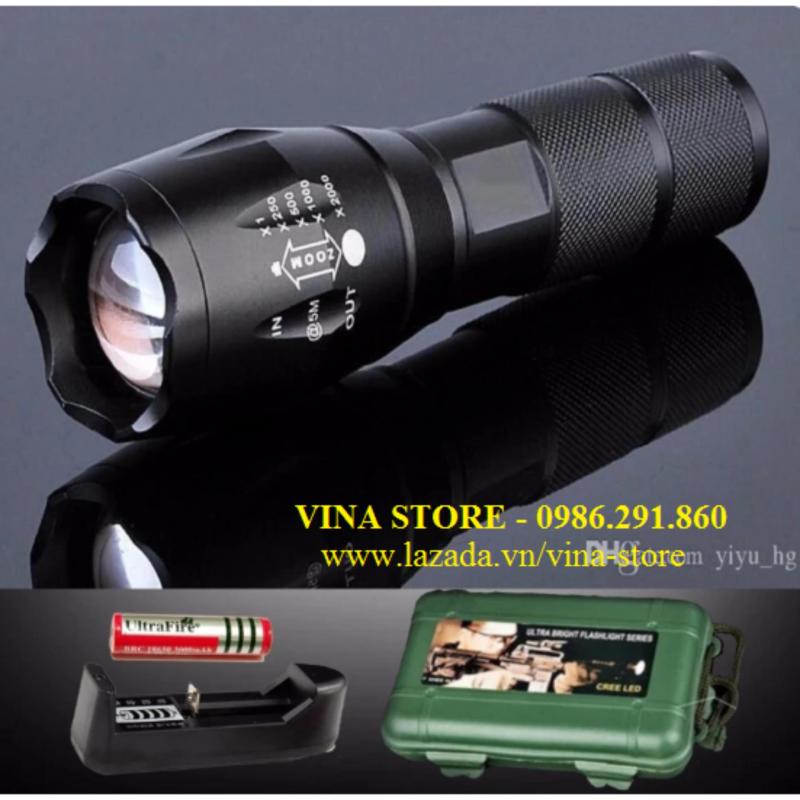 Bảng giá Đèn Pin Siêu Sáng Cao Cấp T6 Vina Store Hợp Kim Chống Nước Pin Có Thể Sạc Lại (Loại Tốt)