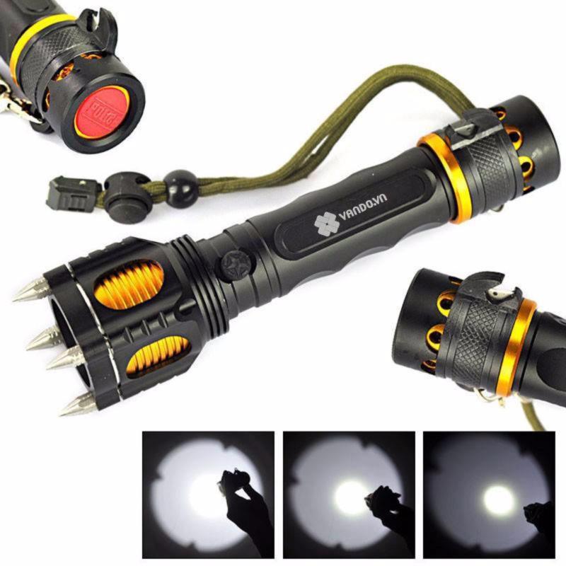 Bảng giá Mua Đèn pin siêu sáng tự vệ T6P (Đen)