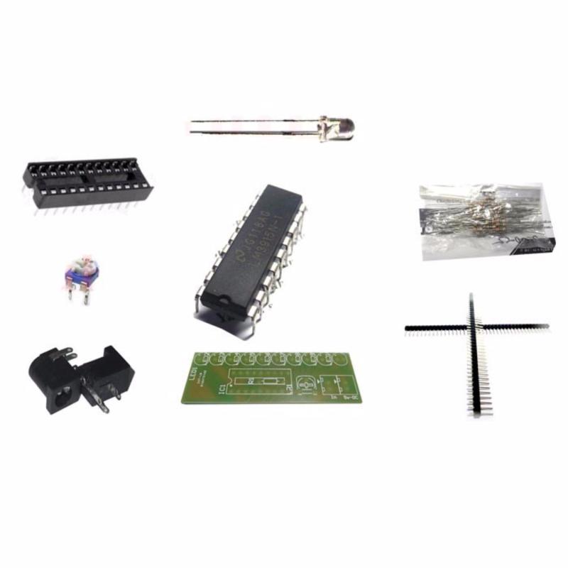 Bảng giá DIY 1 LM3915 - 1 Đế ic18P - 1 Biến trở tam giác 10K - 1 túi Trở 1/4w 1K - 1 jum đực thẳng 2.54 - 10 led xanh dương đục phi 5 - 1 jack DC5.5 - 1 PCB lm3915