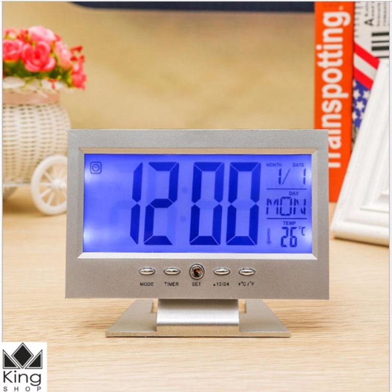 Nơi bán Đồng Hồ Để Bàn LED LCD Báo Thức Thời Tiết Cảm Biến Âm Thanh Cao Cấp DS-8082