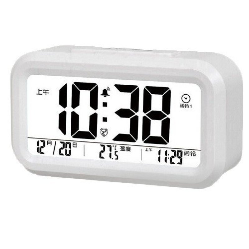Nơi bán Đồng hồ điện tử báo thức cảm biến ánh sáng 1019 (Trắng)