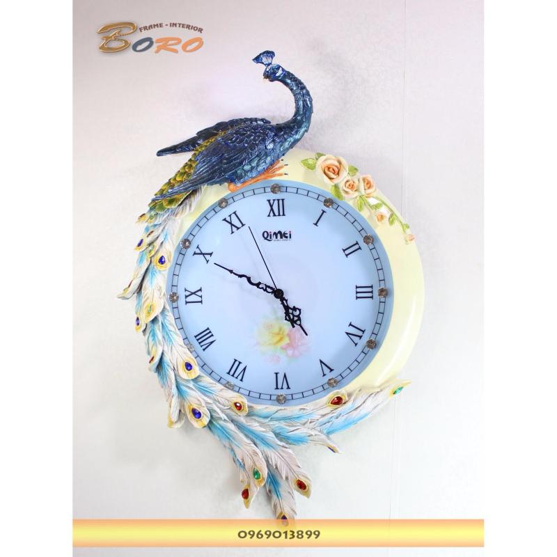 Nơi bán Đồng hồ trang trí treo tường chim công BRDH07P