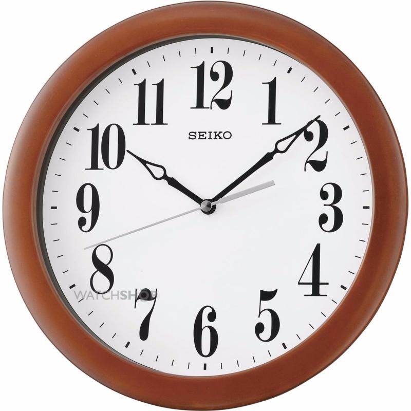 Nơi bán đồng hồ treo tường gỗ hình tròn seiko QXA674ZN