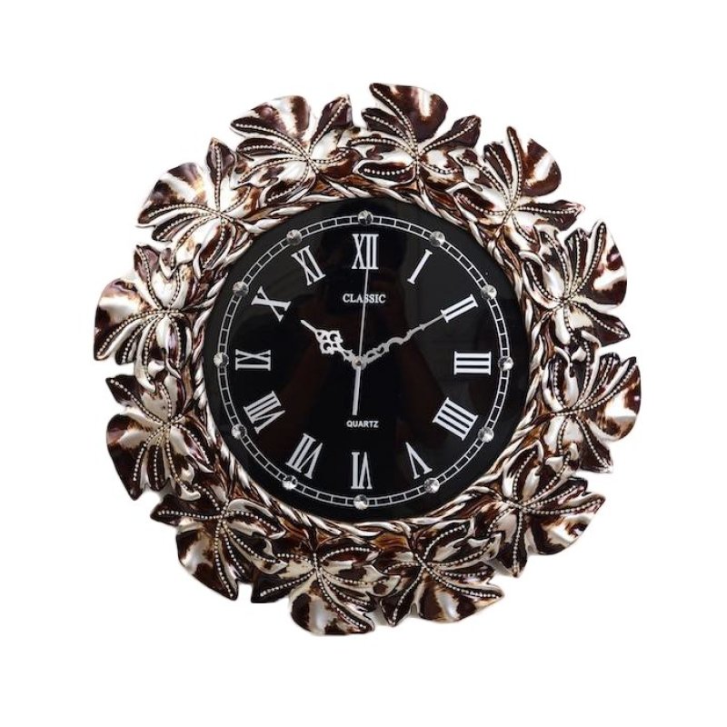 Nơi bán Đồng hồ treo tường viền hoa (8018) Táo Decor NT025 (Đen)