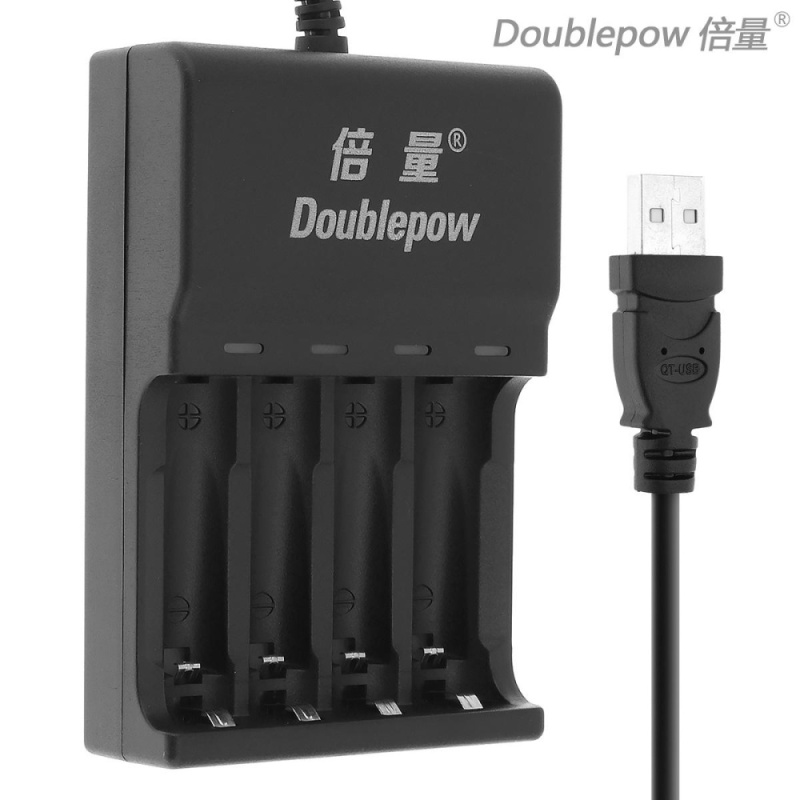 Bảng giá Doublepow 4 Slots Quick Intelligent USB Charger with LED Indicator for AA / AAA / Ni-MH / Ni-CD Battery - intl