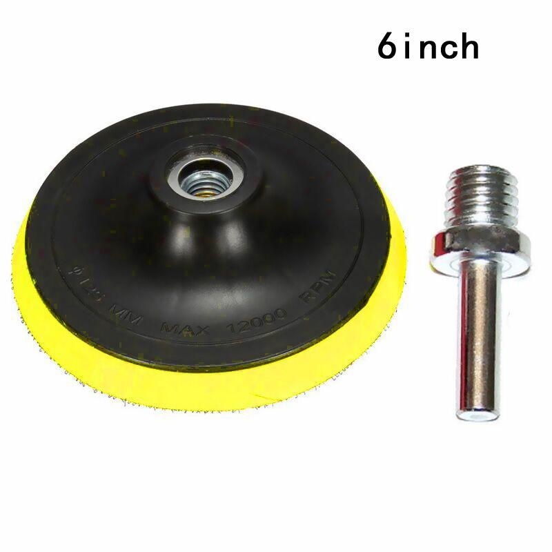 Ishowmall Ishowmall 6'' Backer Pad Polishing Buffing Plate Rubber +M14 Drill Thread Kit - intl