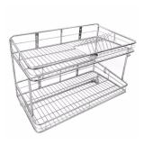 Kệ ống chén đĩa treo tường 2 tầng inox 304