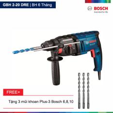 Giá Máy khoan búa Bosch GBH 2-20 DRE Tặng kèm 3 mũi khoan Plus-3 Bosch 6,8,10  