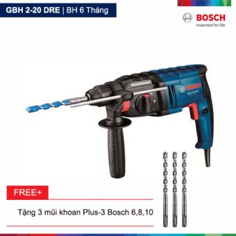 Máy khoan búa Bosch GBH 2-20 DRE Tặng kèm 3 mũi khoan Plus-3 Bosch 6,8,10  