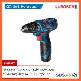 Máy khoan vặn vít dùng pin Bosch GSR 120-LI Professional (Xanh)  
