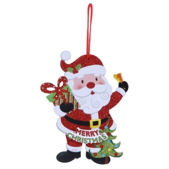 Merry Christmas Shaped Letters Snowman Santa Claus Cây Giáng sinh treo (Multicolor)  