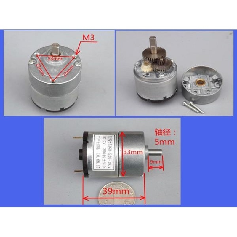 Bảng giá Mua Motor giảm tốc 33GB-520 DC12V