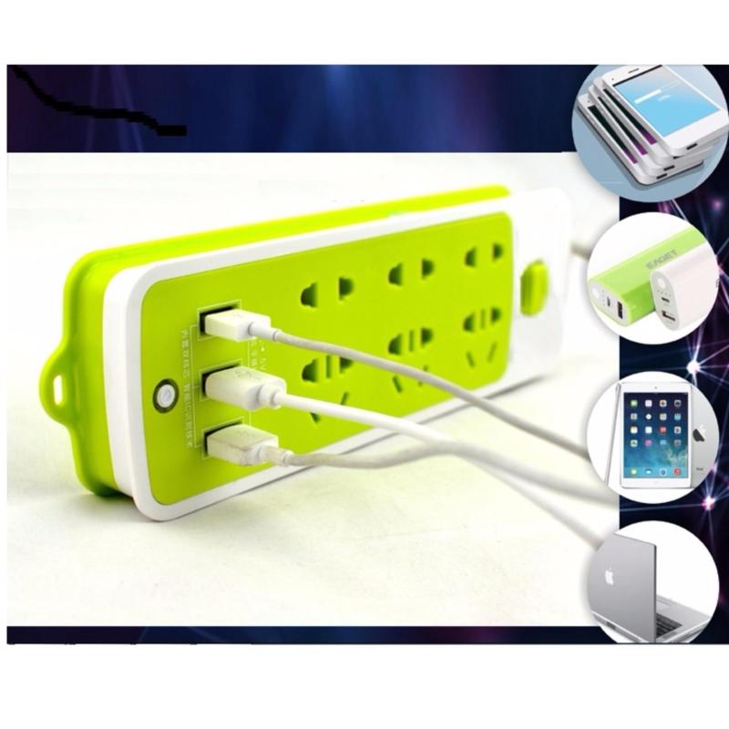 Bảng giá Mua Ổ cắm điện 6 JACK cắm và 3 CỔNG USB 2,5m thông minh