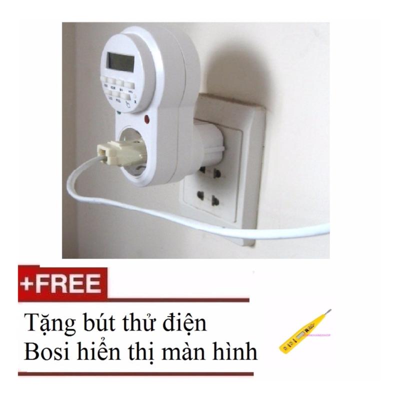 Bảng giá Mua Ổ cắm điện hẹn giờ ETG-63A + Tặng bút thử điện Bosi hiển thị màn
hình