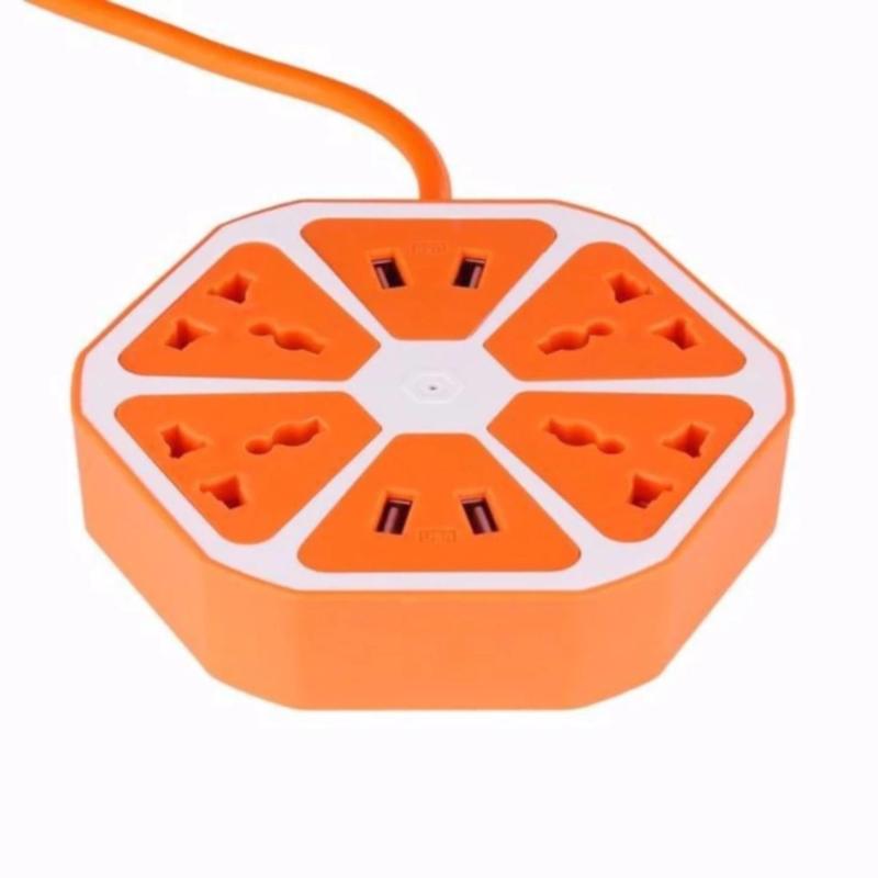 Bảng giá Mua Ổ Cắm Điện Hình Múi Cam 4 Cổng USB(nhiều màu)