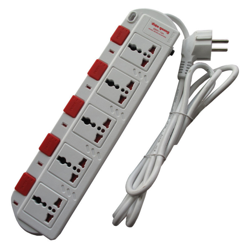 Bảng giá Ổ cắm điện quang 5 lổ 5 công tắc 2m ĐQESK2W