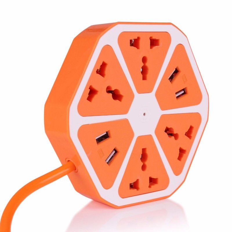 Bảng giá Mua Ổ điện thông minh 4 khe cắm usb Clever Mart Power Strips (Cam)