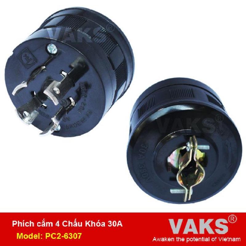 Bảng giá Phích cắm điện locking 3 pha 4 chấu khóa 30A - PC2-6307 - dùng trong ngành may