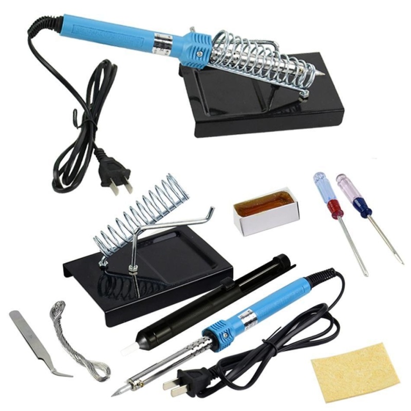 Bảng giá Sunwonder 9 in1 DIY Electric Soldering Iron Starter Tool Kit Set With Iron Stand Solder Desoldering Pump 60W - intl