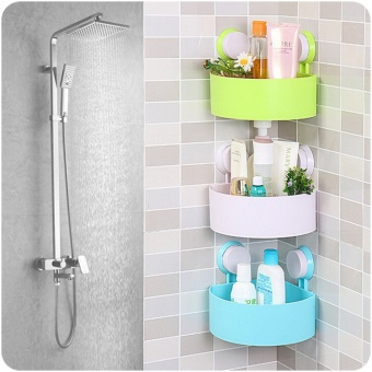 T Triangle Strong Suction Cup, Bathroom Shelf, Bathroom WallHanging, Bathroom Corner Frame, Bathroom Toilet Storage Rack - Intl May 2018 - 2 T Triangle Strong Suction Cup, Bathroom Shelf, Bathroom WallHanging, Bathroom Corner Frame, Bathroom Toilet Storage Rack - intl - 2